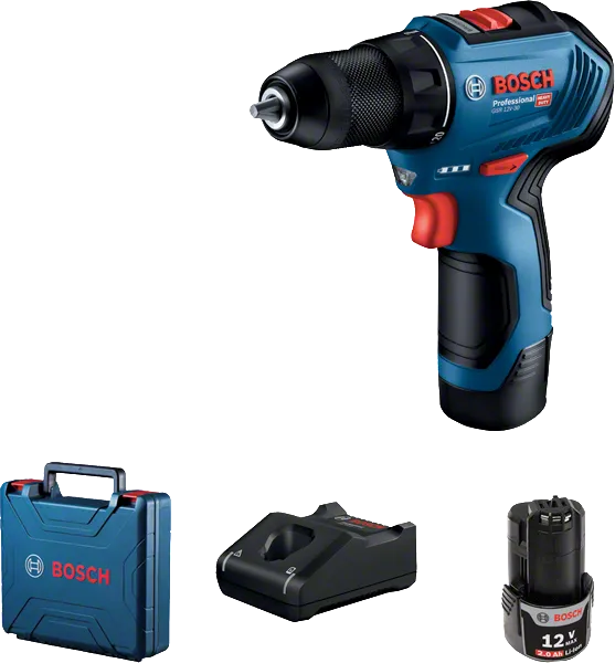 دریل پیچ گوشتی شارژی 12ولت دو باتری بوش GSR 12 V 30