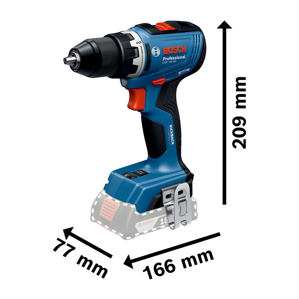 دریل‌ پیچگوشتی شارژی بوش مدل GSR18V-65