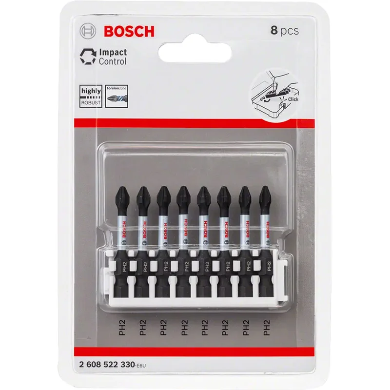 سری بیت Impact Control بوش PH2 55 میلی‌متر 8 عددی