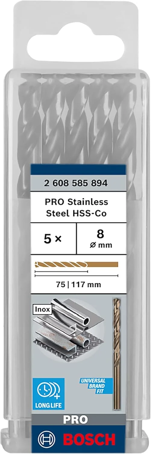 مته کبالت HSS-Co بوش 8 میلیمتر 5 عددی