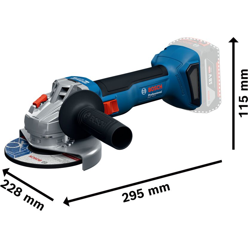 مینی فرز شارژی بوش مدل GWS 18V-10 تنه خالی